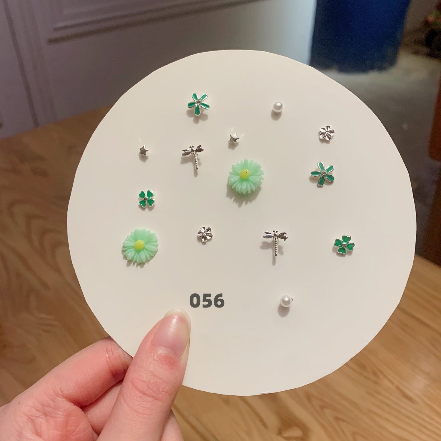 Cute Silver Earring Set
