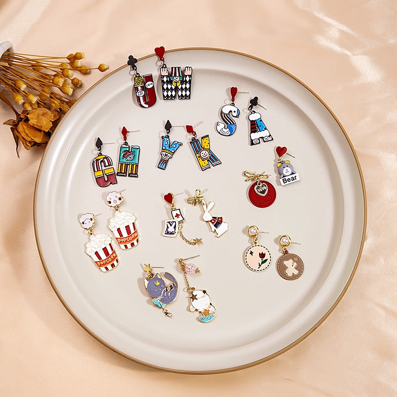 Bunny and Poker Earrings
