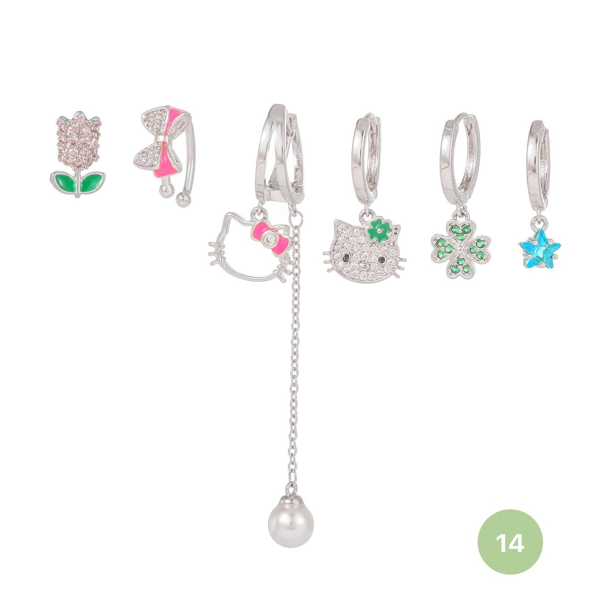 Shooting Star Hoop Earring Set