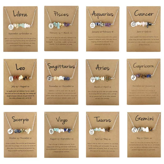 Zodiac Signs Crystal Necklace
