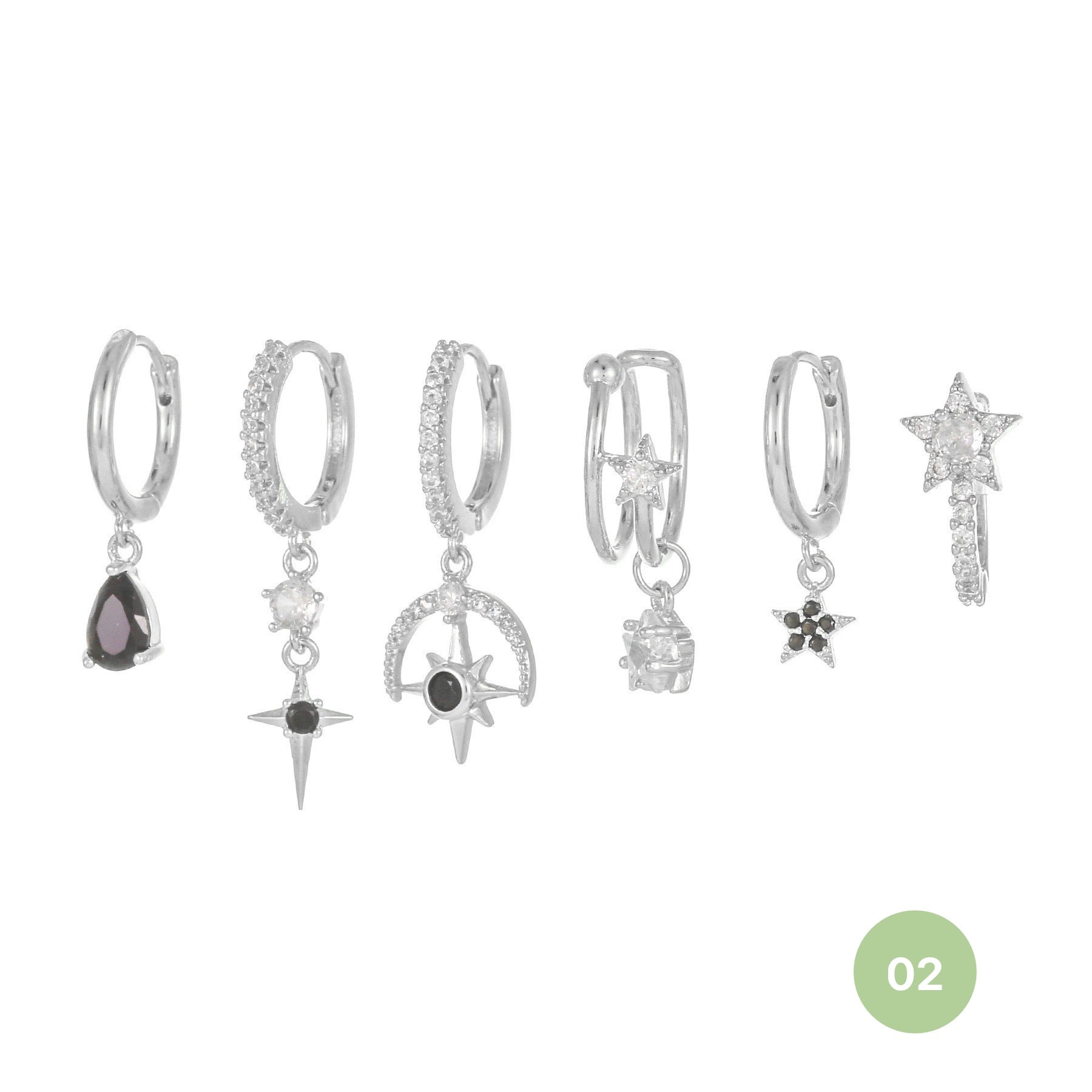 Shooting Star Hoop Earring Set
