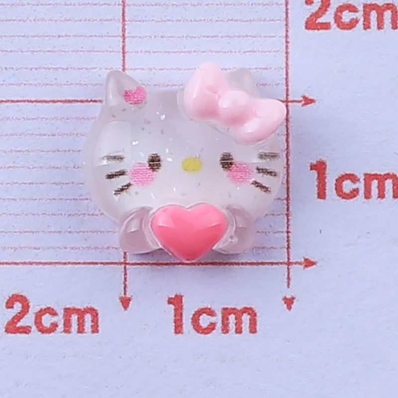 Sanrrio Holding Heart Resin Charms 10 pcs