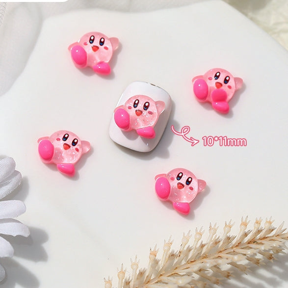 Kiirby Head Resin Charms 10 pcs