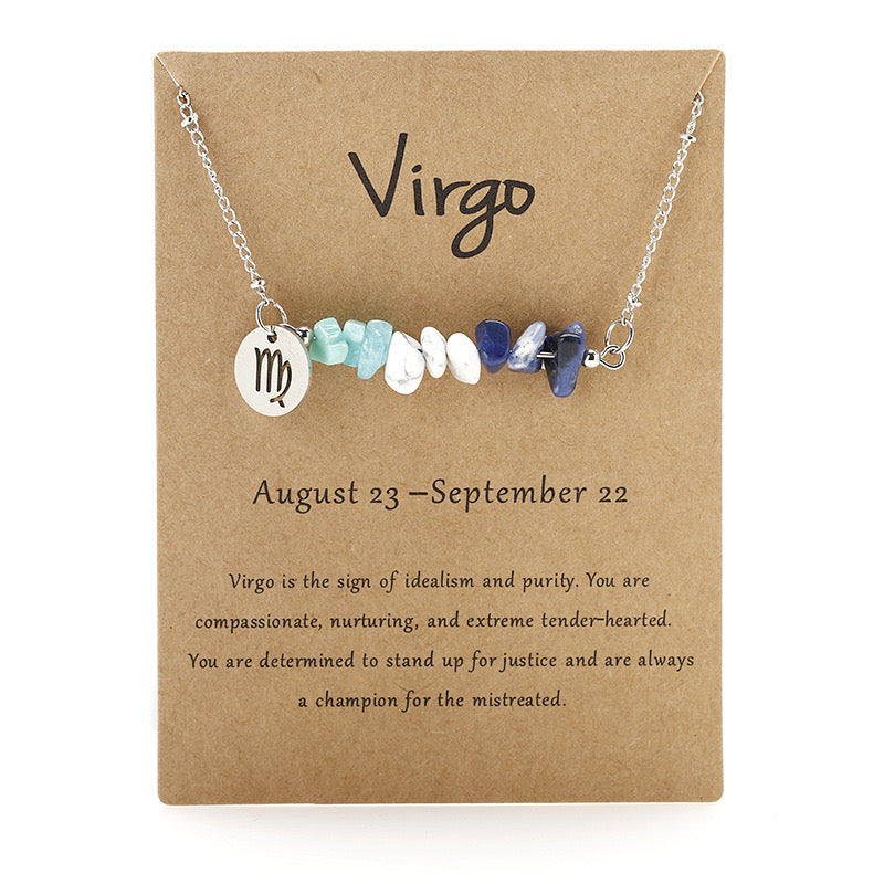 Zodiac Signs Crystal Necklace