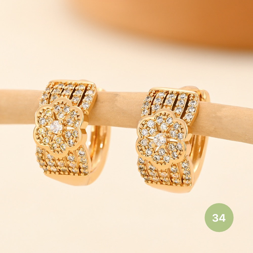 Golden Plain Hoop Earring