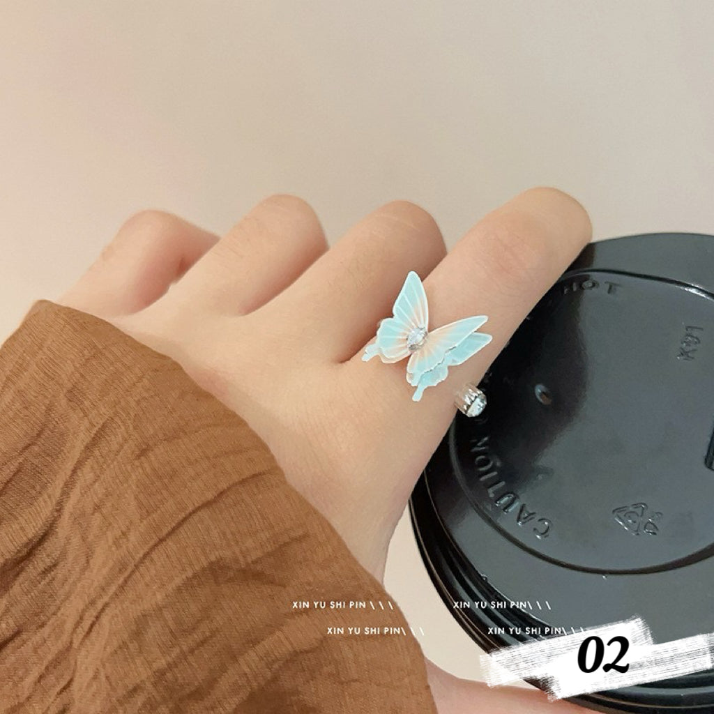 Dainty Butterfly Rings