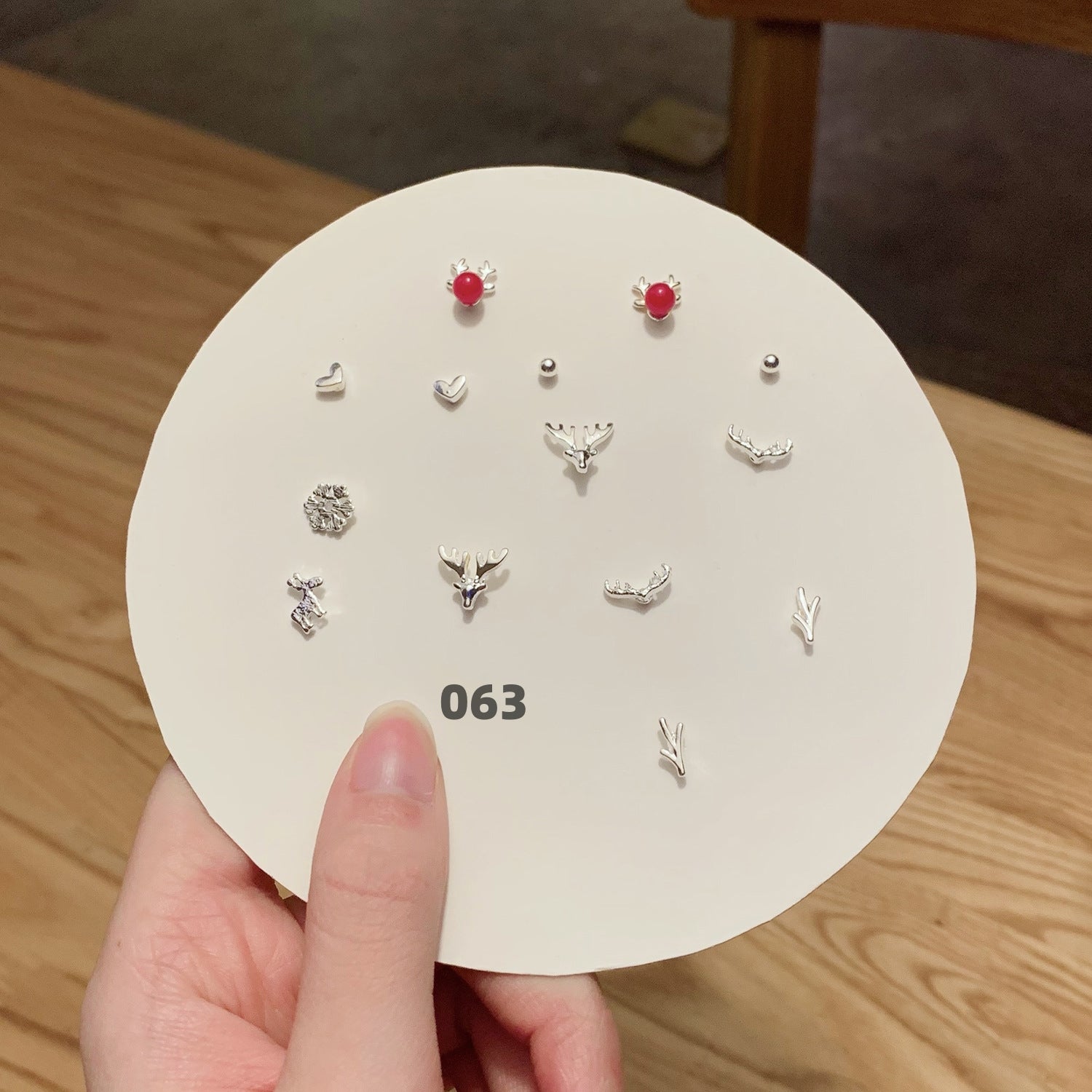 Cute Silver Earring Set