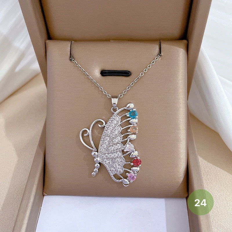 Shiny Butterfly Necklace