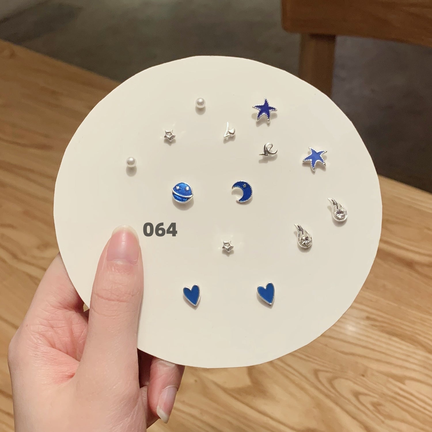 Cute Silver Earring Set