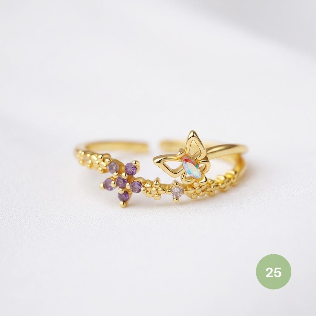 Dainty Rings - golden and silver