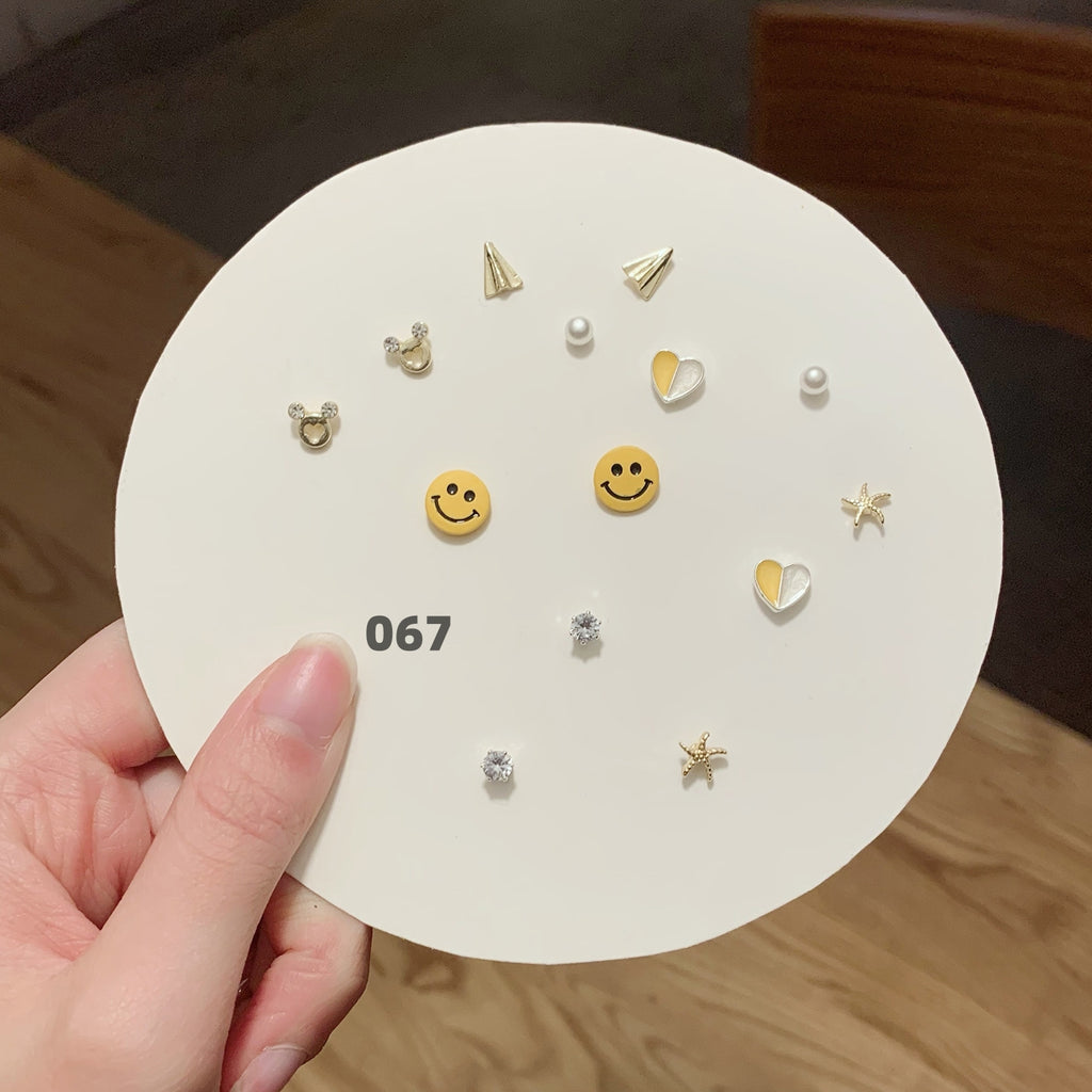 Cute Silver Earring Set