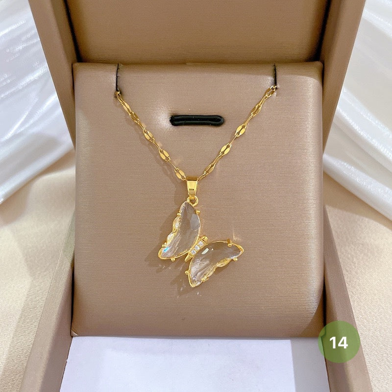 Shiny Butterfly Necklace