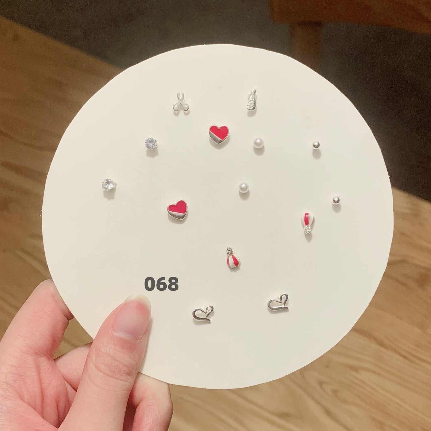 Cute Silver Earring Set