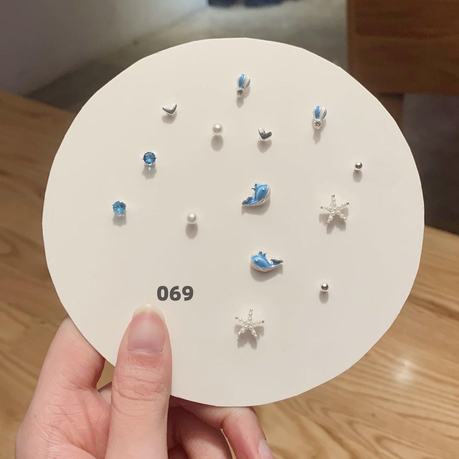Cute Silver Earring Set