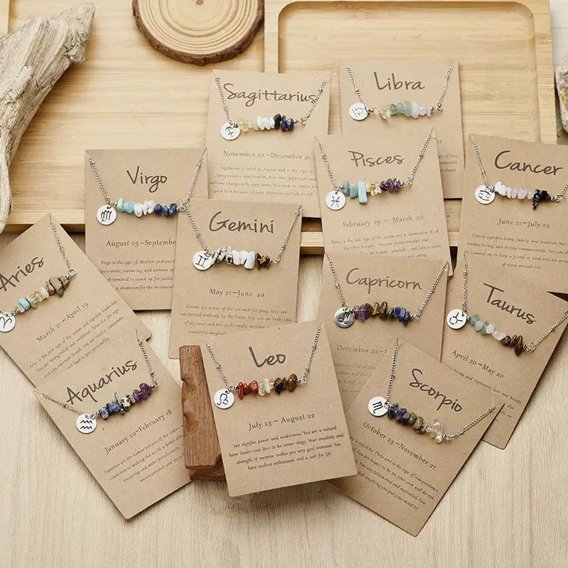 Zodiac Signs Crystal Necklace
