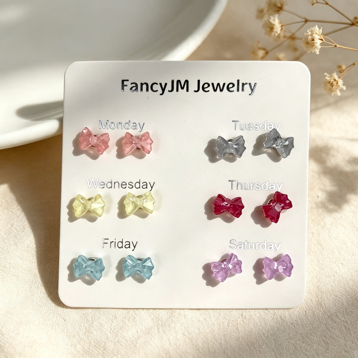 Candy Color Stud Earring Set