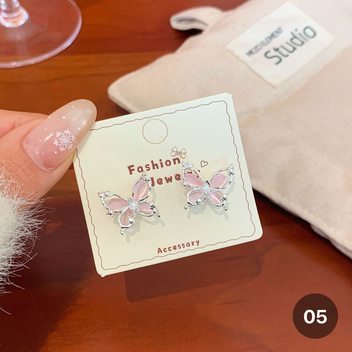 Cat eye Stone Series Earrings