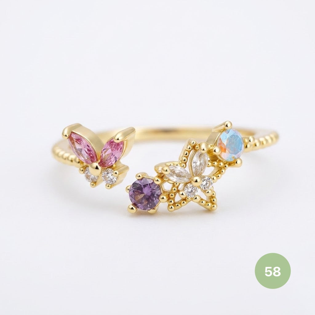 Dainty Rings - golden and silver
