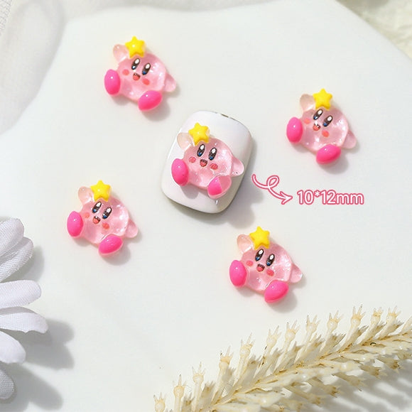 Kiirby Head Resin Charms 10 pcs