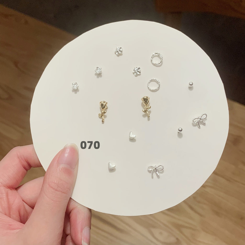Cute Silver Earring Set