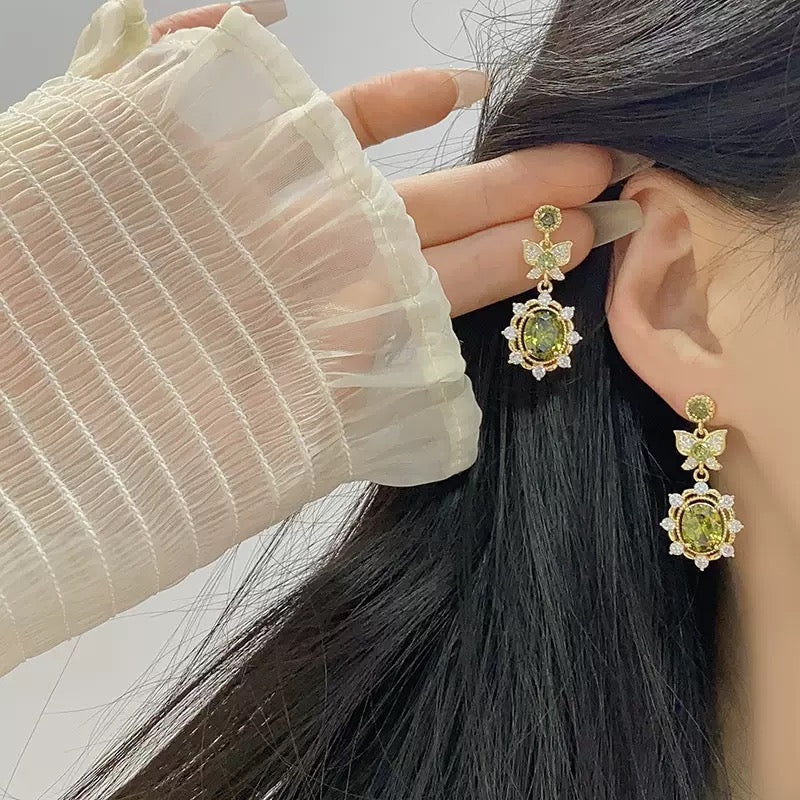 Luxe Butterfly Fresh Green Jewelry Set