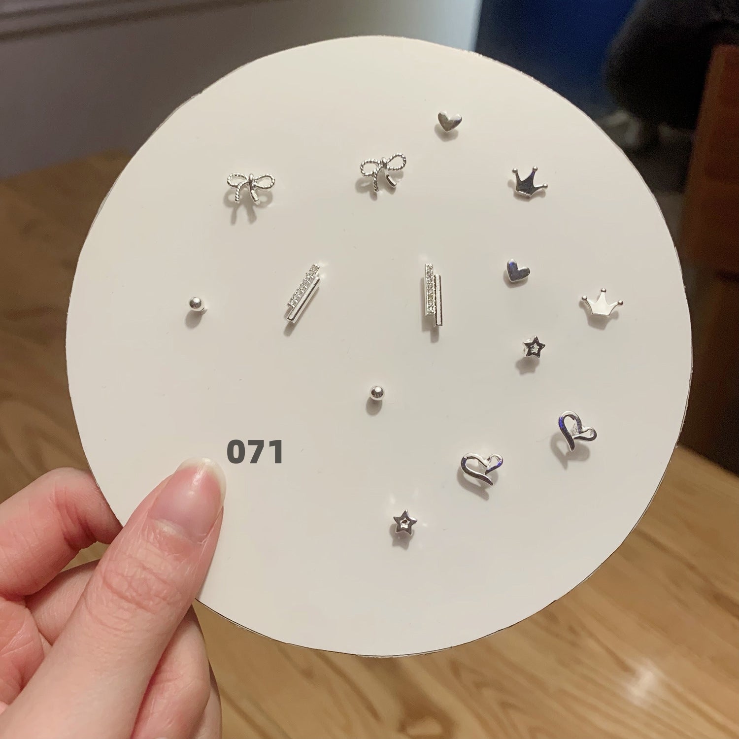 Cute Silver Earring Set