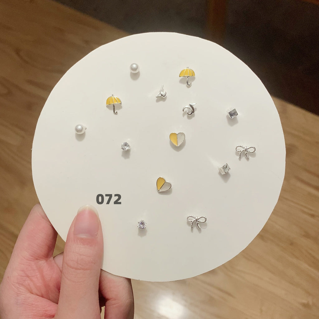 Cute Silver Earring Set