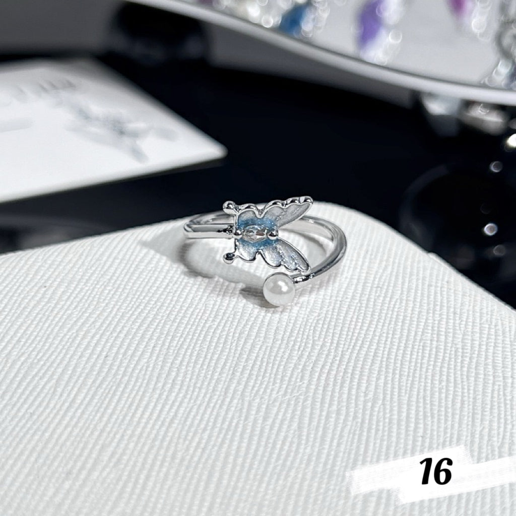 Dainty Butterfly Rings