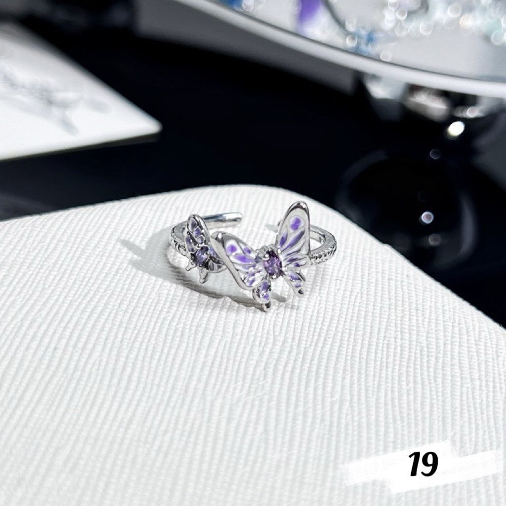 Dainty Butterfly Rings