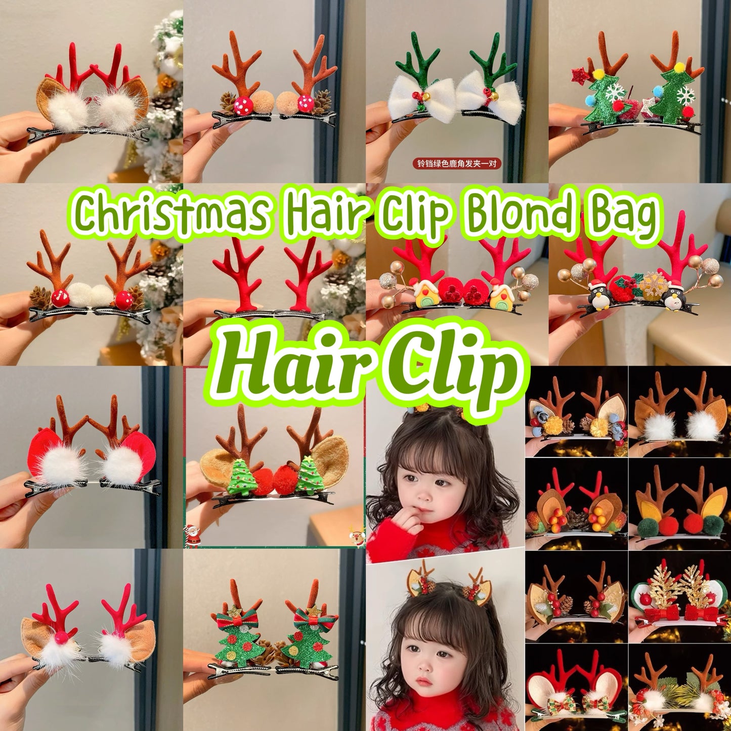 Handmade Christmas Hair Clips- Blind Bag