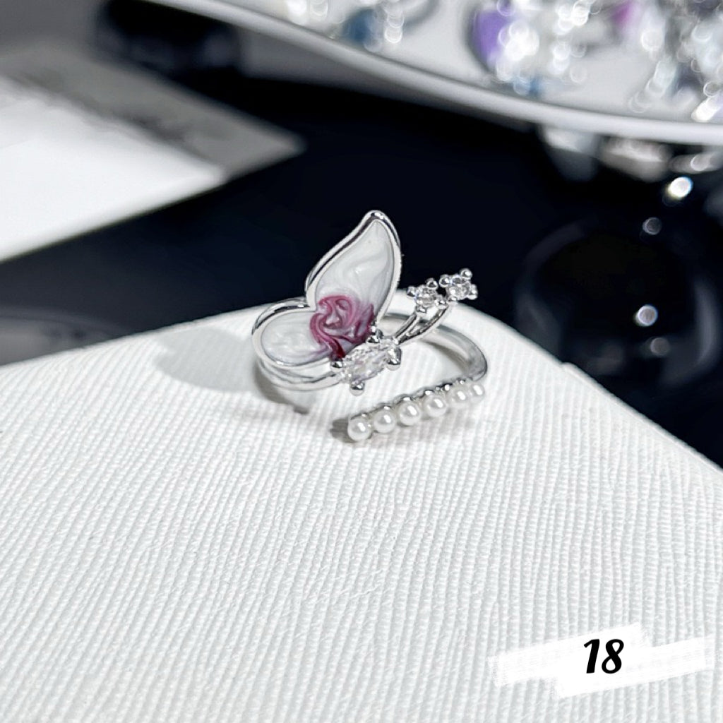 Dainty Butterfly Rings