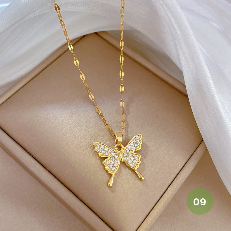 Shiny Butterfly Necklace