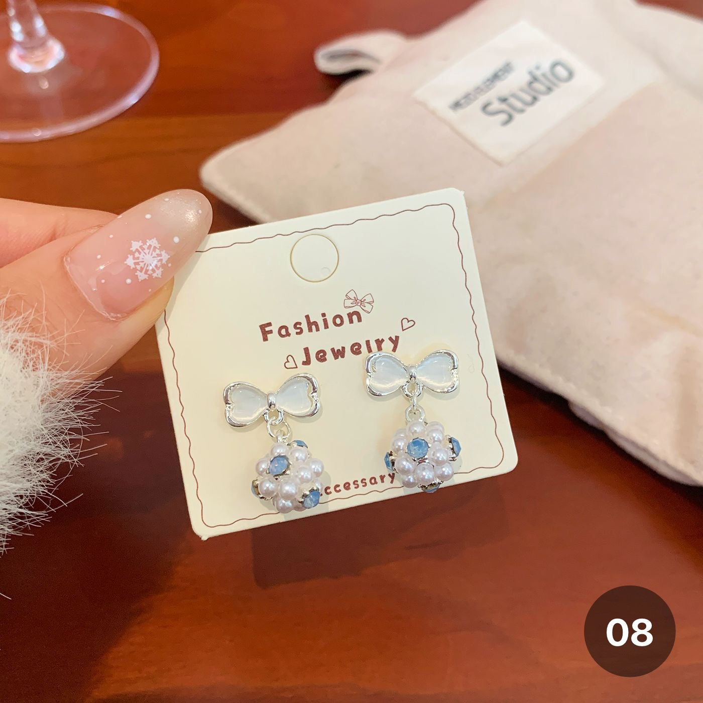 Cat eye Stone Series Earrings