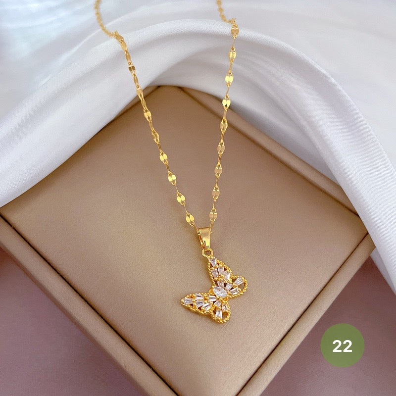 Shiny Butterfly Necklace
