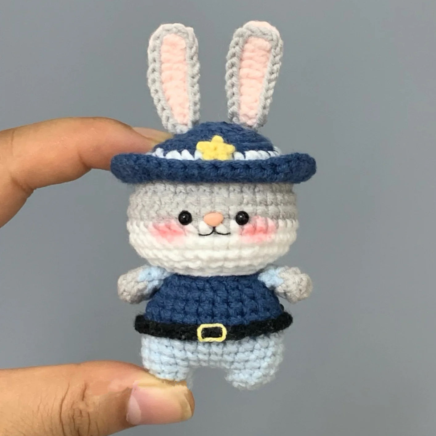 Judy Hopps Handmade Crocheted Doll