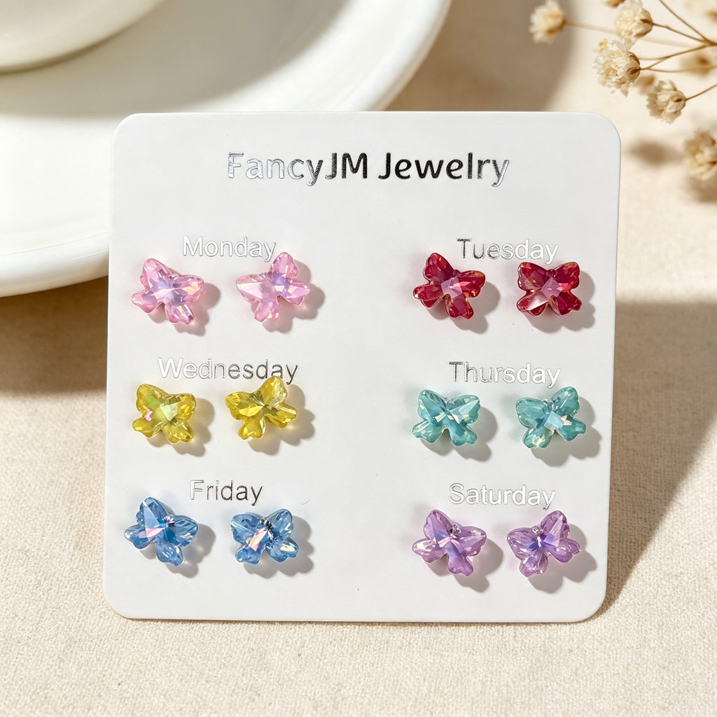 Candy Color Stud Earring Set