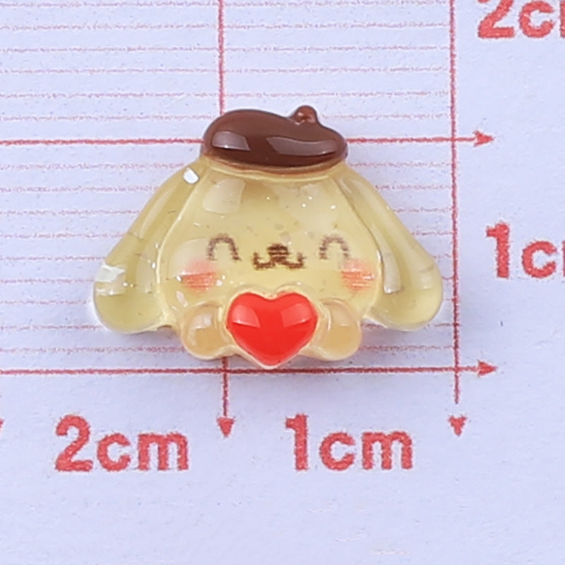 Sanrrio Holding Heart Resin Charms 10 pcs