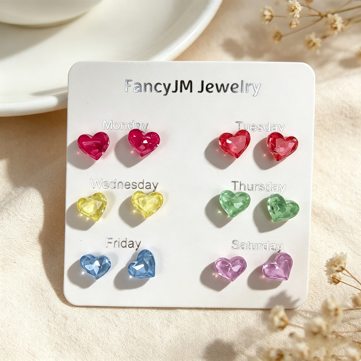 Candy Color Stud Earring Set