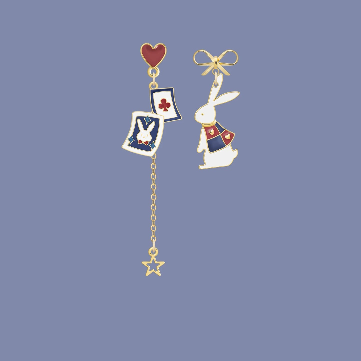 Bunny and Poker Earrings