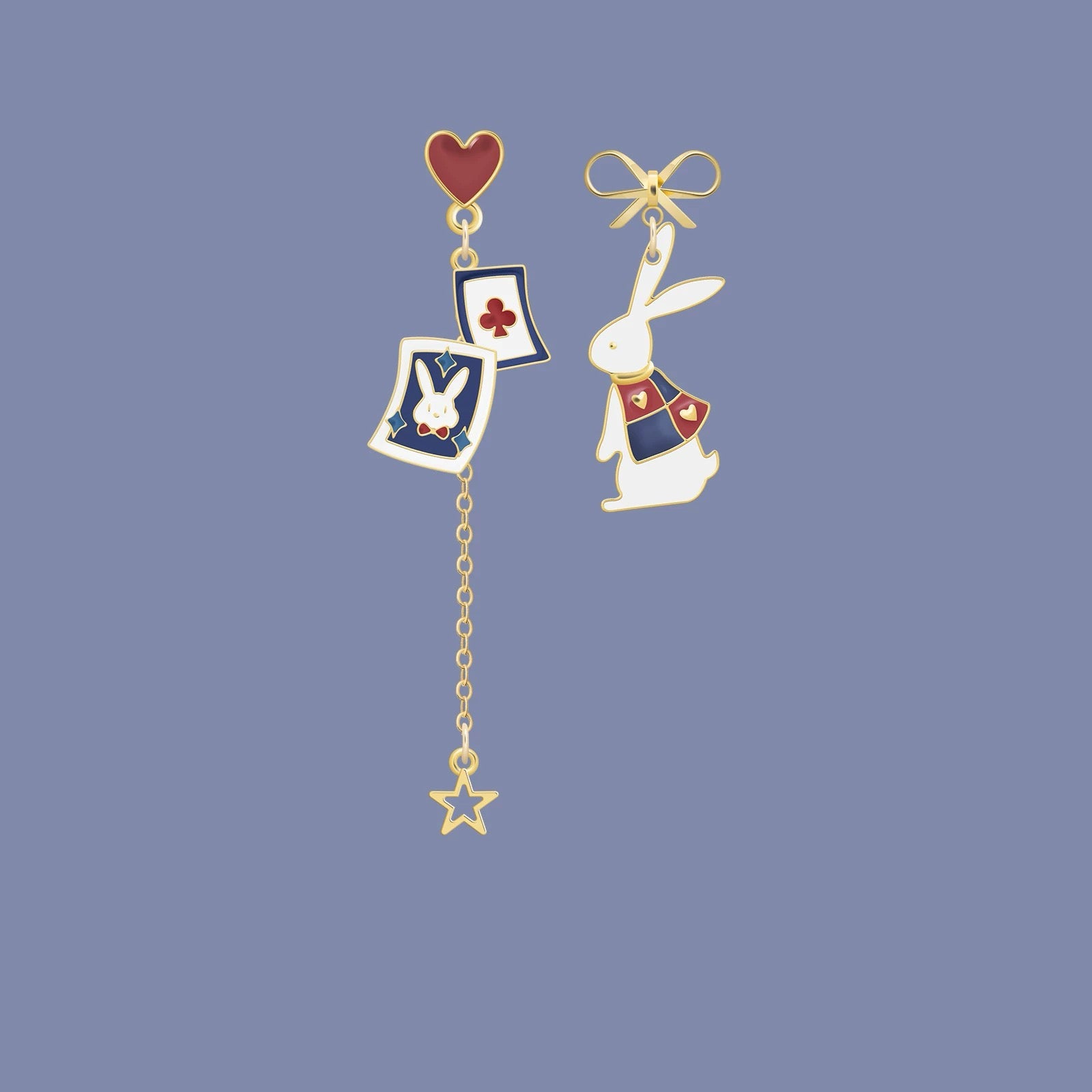 Bunny and Poker Earrings