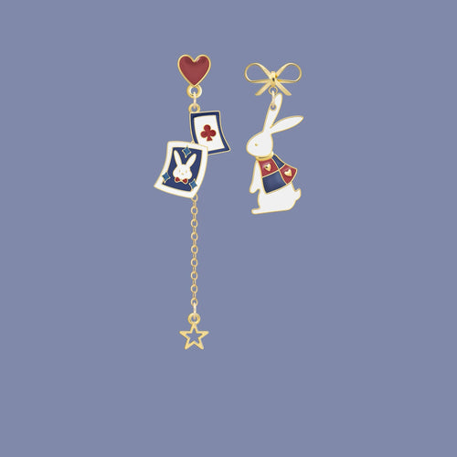 Bunny and Poker Earrings