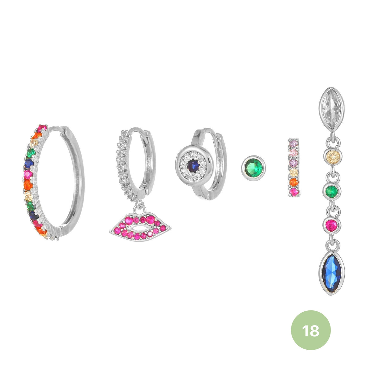 Shooting Star Hoop Earring Set