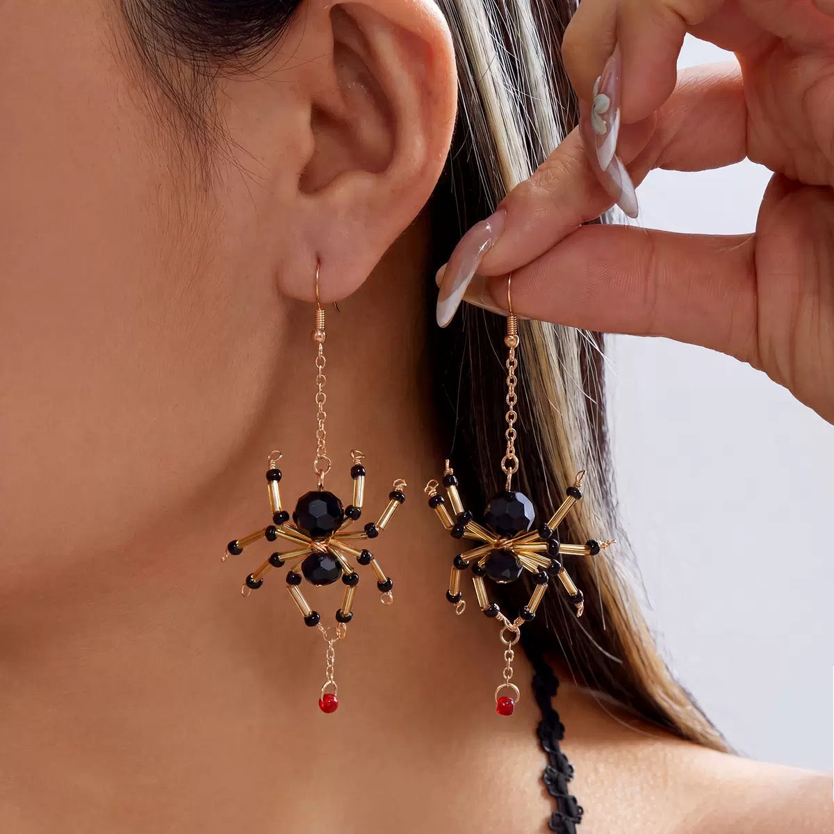 Halloween Spider Dangle Earrings
