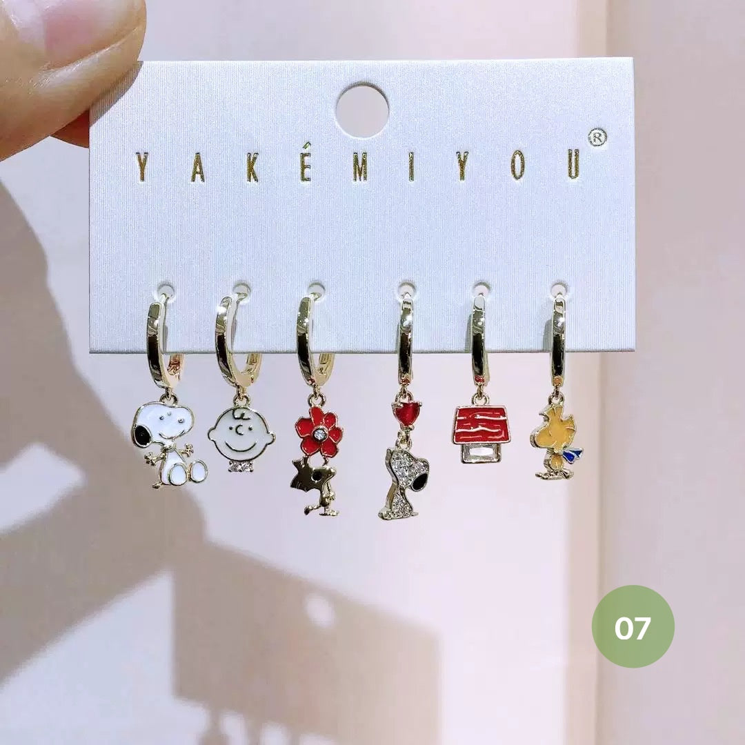 Cartoon Series Hoop Earrings