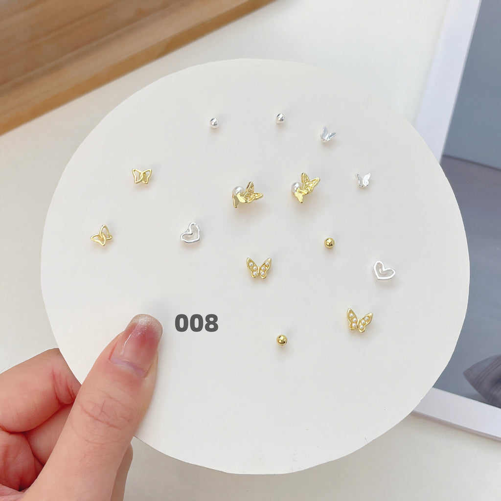 Cute Silver Earring Set