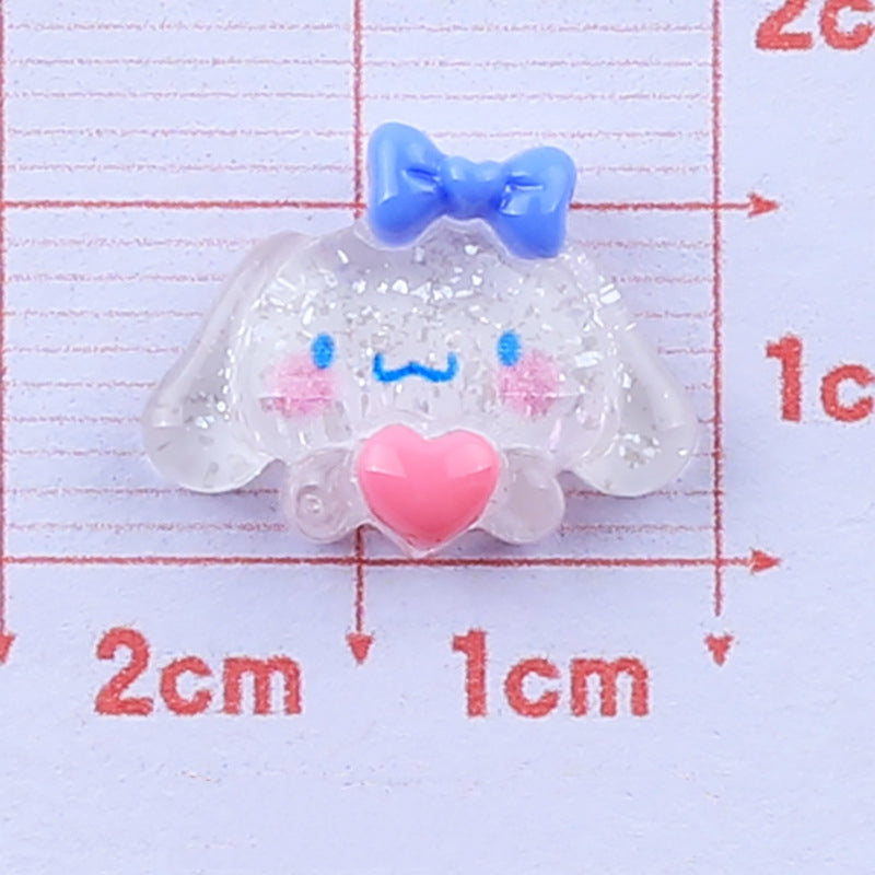 Sanrrio Holding Heart Resin Charms 10 pcs