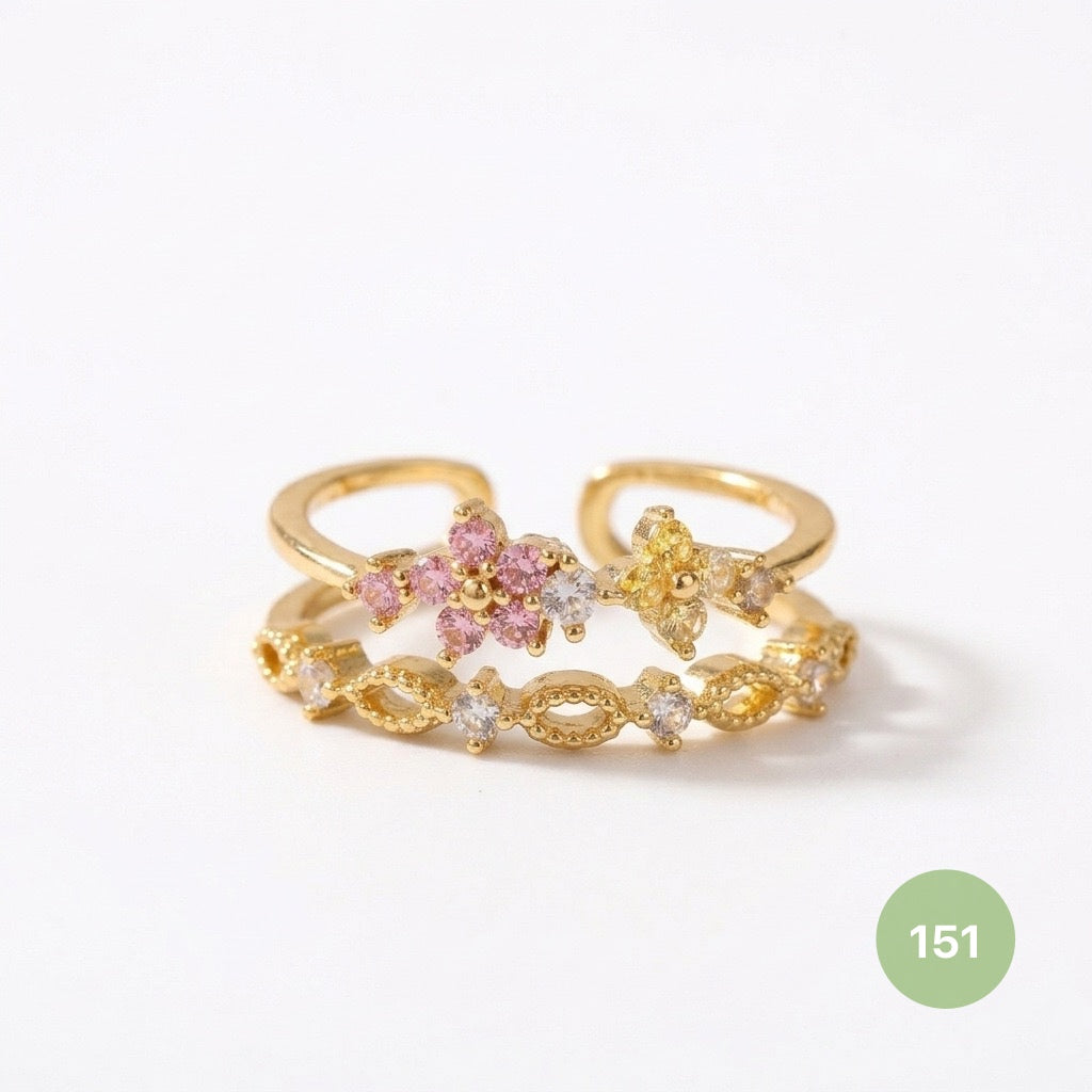 Dainty Rings - golden and silver