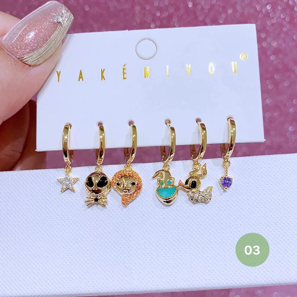 Cartoon Series Hoop Earrings