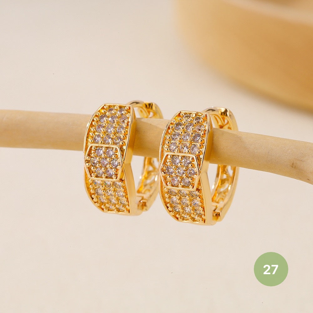 Golden Plain Hoop Earring