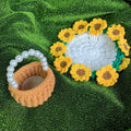 Crochet Sunflower Basket Coaster